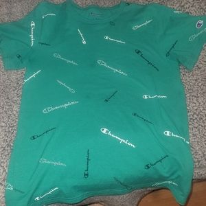 Teal Champion shirt